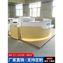 Henan Medical Guide Desk Curved Bar Cashier Curved Paint Front Desk Medical Beauty Bar Hospital Nurse Station Worker