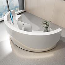 Gansu curved bar dental hospital reception desk community outpatient hall semicircular front desk beauty salon cashier