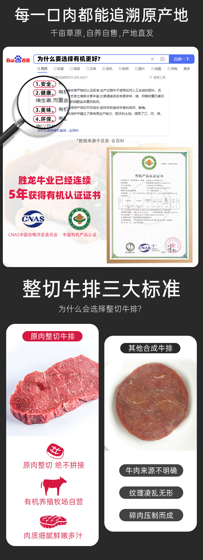 胜龙 牛知鲜 原肉整切西冷牛排 130g*10片 双重优惠折后￥99.1顺丰包邮 赠黄油+黑椒酱