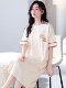 2025浪莎睡裙女夏季纯棉短袖甜美中长款宽松卡通网红连衣裙家居服