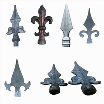 Cast iron Malleable steel material arrowhead guardrail accessories gunpoint spearhead spearpoint wrought iron flower tip fence forged wrought iron