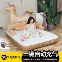 Air cushion inflatable bed in tent outdoor floor laying lazy air mattress folding camping heightening thickening portable double