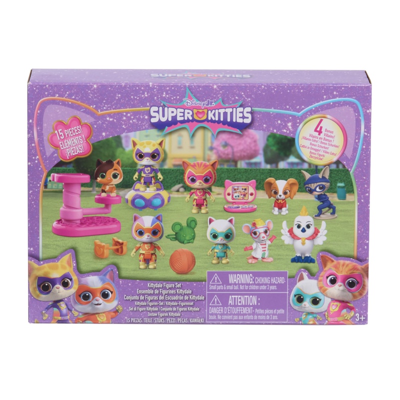Disney Superkitties Super Kitten Squad Cartoon Cat Hero Figures 15-Piece Large Set Disney Superkitties Super Kitten Squad Cartoon Cat Hero Figures 15-Piece Large Set