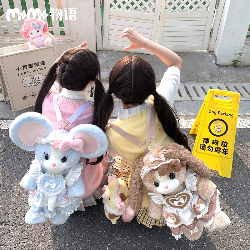 Three dimensional platinum cute doll, backpack, Lolita style