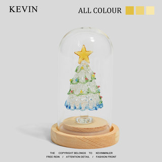 Kevin家“在等雪花 圣诞树 烟花”琉璃圣诞树桌面摆件生日礼物