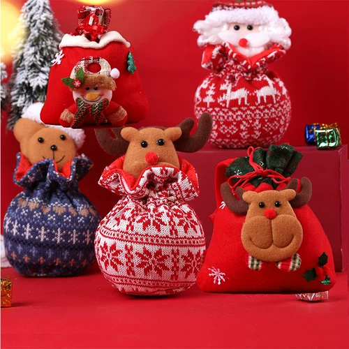 Apple, рождественская льняная сумка, защитный амулет для пожилых людей, детская сумка, упаковка, подарок на день рождения