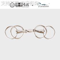 Cavassion Touring Ring Double Ring Three-section Stainless Steel Buckle Armature Mouth Bit Lodge Horse Harness 8209204