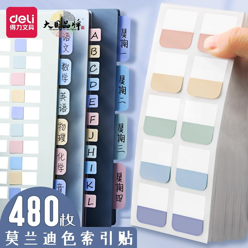 Deli Sticky Notes, Page Number Labels, Index Stickers, Cute Student Use, Creative Transparent Markers, Colorful Highlighters, Book Page Dividers, Sticky Notes, Classification Self-Adhesive
