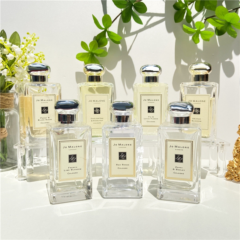 1/3 Jo Malone White Bottle Bluebell Sea Salt Sage Rose Oak and Hazelnut Orange Blossom Perfume Sample