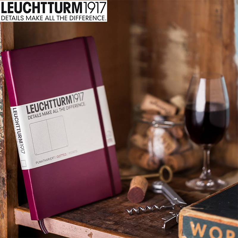 German Lighthouse Notebook leuchtturm1917 Notepad Minimalist Hand Ledger Stationery Pane Crossline Empty White Dot Gageless Paper Hardface Transcript of the business office records open A5