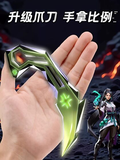 Valorant Game Merchandise Fearless Contract Vct Claw Knife Metal Weapon Model Alloy Ornament Toy 16cm