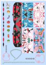 68834 full page glue pumpkin rabbit radish cucumber tomato melon Sichuan Opera Shengdan ugly wine bottle flask ceramic water transfer