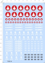70814整版胶无比例超时空要塞飞机模型水贴统合军飞机标签定制 A6