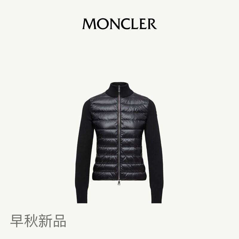 Moncler Women's Wool-Lined Zip-Up Cardigan Moncler Women's Wool-Lined Zip-Up Cardigan