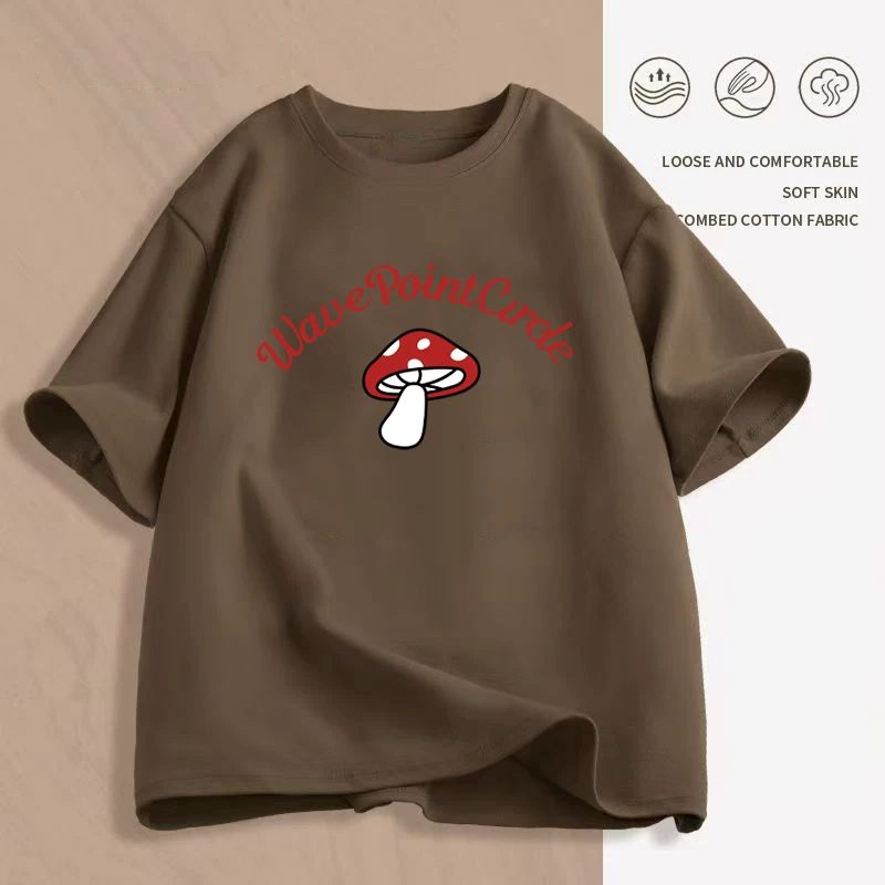 Футболка унисекс oversize с круглым воротом и коротким рукавом, летняя с мультяшным принтом, размеры M–2XL