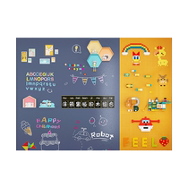 Chenguang building block wall blackboard wall two-in-one childrens home teaching graffiti decoration wall magnetic wall sticker board erasable magnetic blackboard educational assembly toy kindergarten customization