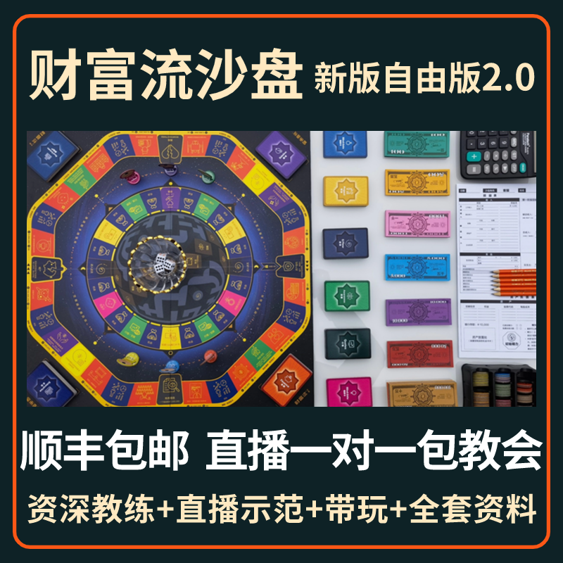 Genuine Wealth Streaming Sand Pan 2 0 Version New Sand Table Tours Rich Dads Cash Flow Games Chessboard-Taobao