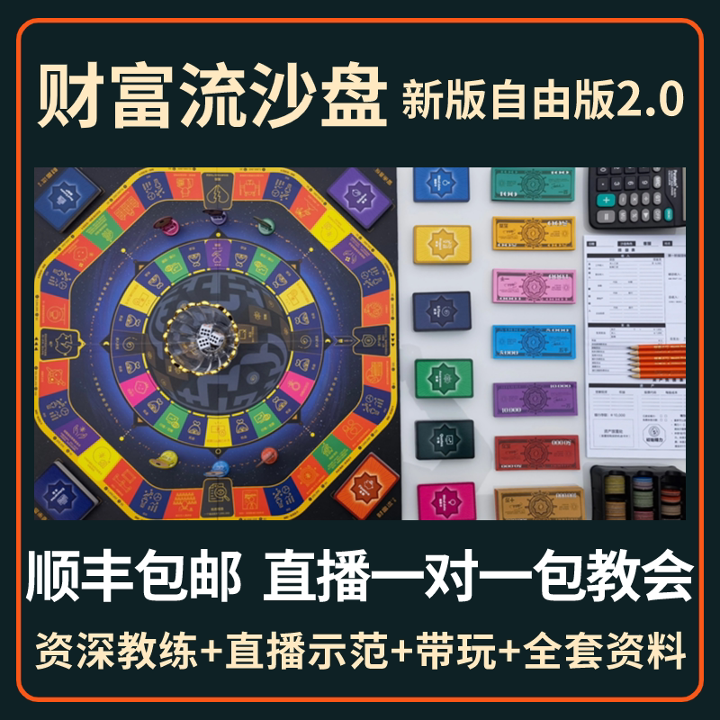 (Not Closed) Wealth Flow Sand Table 2.0 Free Edition Financial Education Tool Rich Dad Cash Flow Game Upgraded Board Game