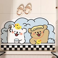 Bathroom Absorbent Floor Mat Diatomaceous Earth Absorbent Mat Toilet Carpet Bathroom Quick-Drying Non-Slip Shower Room Foot Mat