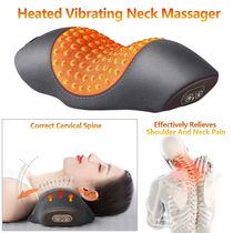 Electric Neck Massager Cervical Pillow Heating Vibration Mas