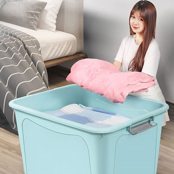 Large Plastic Box for Clothes Storage, Extra-Large Quilt Capacity, Toy Storage Box for Dormitory
