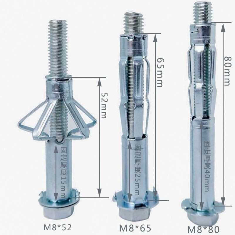 Expansion Screws for Hollow Bricks, Foam Bricks, and Lightweight Bricks; Specialized Expansion Bolts; Fish Scale Expansion Tubes