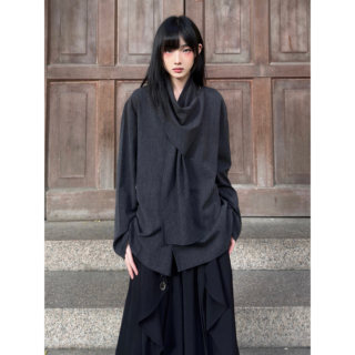 Original design scarf collar shirt niche genderless