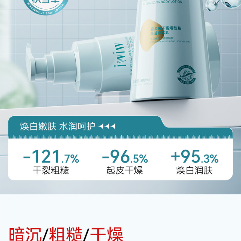 iwiw鎏金鱼子酱烟酰胺焕活身体乳保湿润养清爽留香秋冬润肤霜 — 2