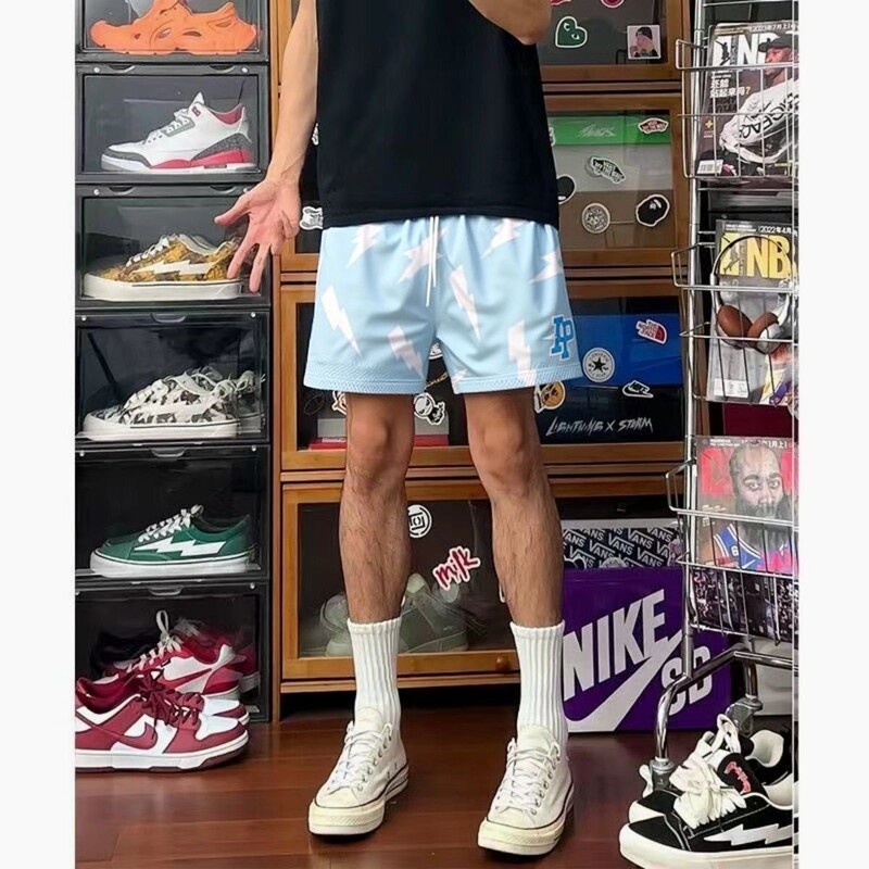 New Trendy American-Style Sports Fitness Running Basketball Shorts, Knee-Length, Loose, Trendy, Quick-Drying, Summer New Trendy American-Style Sports Fitness Running Basketball Shorts, Knee-Length, Loose, Trendy, Quick-Drying, Summer