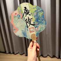 Lacquer fan material package intangible cultural heritage handmade Yangzhou fan Grand Canal Museum floating lacquer fan Mothers Day event team building