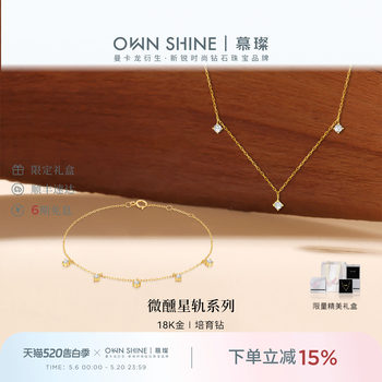 18k gold cultured diamond necklace girlfriend gift