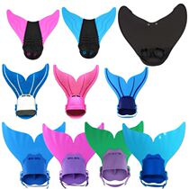 Factory direct sales mermaid fins childrens swimming training fins one-piece single-piece fins whale tail fins