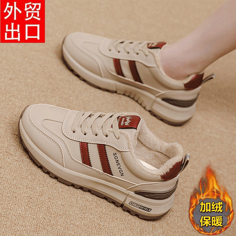 soft sole Soft-Soled Sports Casual Shoes for Women 2025 New Autumn and Winter Hot-Selling Non-Slip Waterproof Fleece-Lined Warm Cotton Shoes