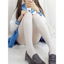White stockings female loli student Lolita dance socks Japanese girl milk white uniform mask pantyhose