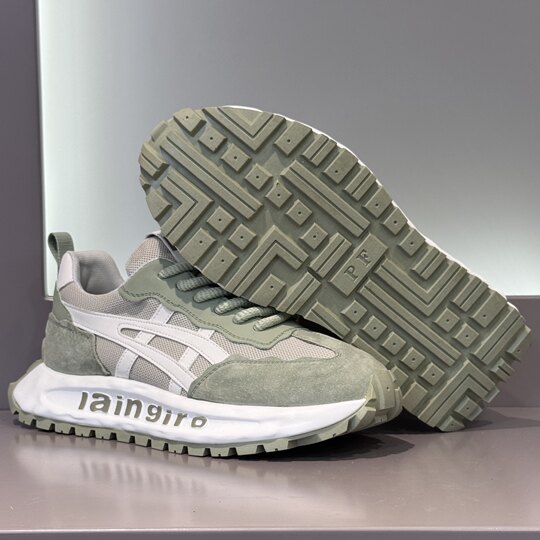 欧洲站男鞋2025秋冬季新款阿甘厚底增高透气运动休闲老爹百搭潮牌