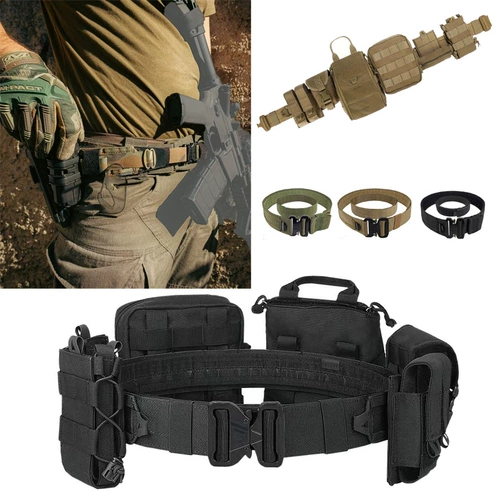 Тактический универсальный утягивающий пояс на талию, ремень, поясная сумка, тактическое снаряжение, комплект