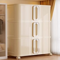 Japanese Imported Storage Cabinet, Multi-Layer Plastic Storage Cabinet for Home Use, Foldable Storage Box for Clothes, Extra Large