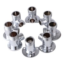 All-copper shower shower accessories dark turn surface mounted three-way wall seat mixing valve joint fixed bracket 46 points converter