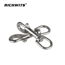 304 316 stainless steel dog leash head single head hook rotating sailboat spring hook pet leash hook diving hook