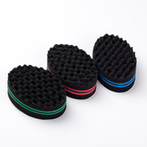 Oval dual-purpose curling sponge with holes for styling hair sponge for messy hair curling sponge brush