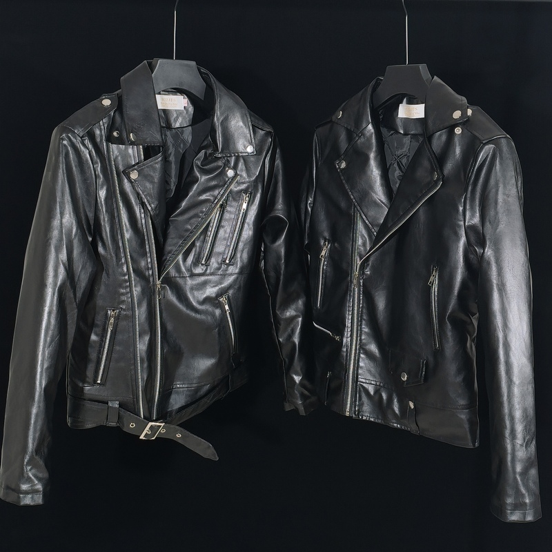 [in Stock] Early Adopter Slp Style Black Leather Jacket High Street Luxury Fashion Versatile Slim Fit Leather Jacket for Men and Women Trendy