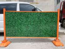 Movable construction fence Fuzhou municipal road isolation protection color steel baffle small grass iron guardrail