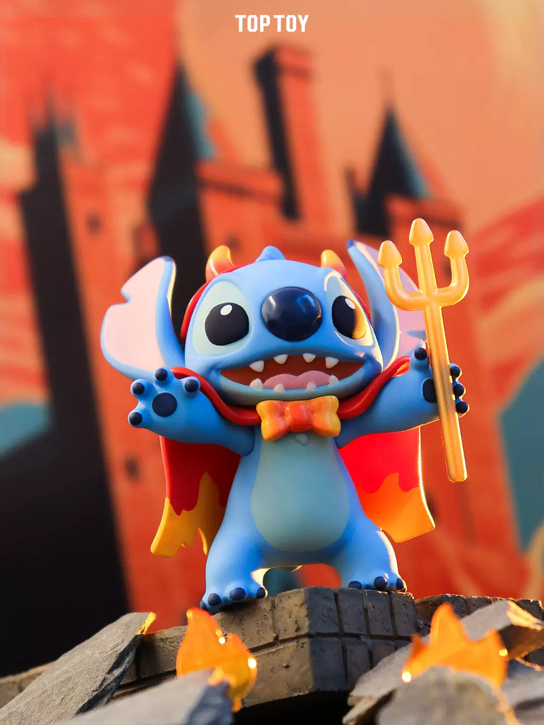 TOPTOY Disney Stitch Blind Box Summer Carnival Series Figure Stitch Cute Desktop Ornament