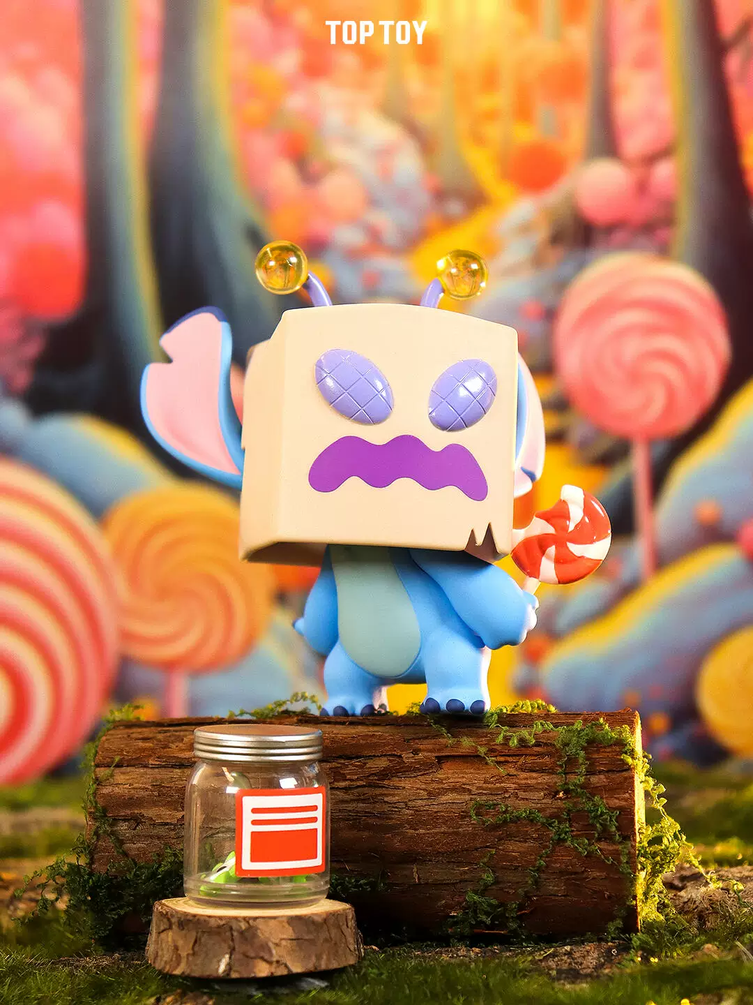 TOPTOY Disney Stitch Blind Box Summer Carnival Series Figure Stitch Cute Desktop Ornament