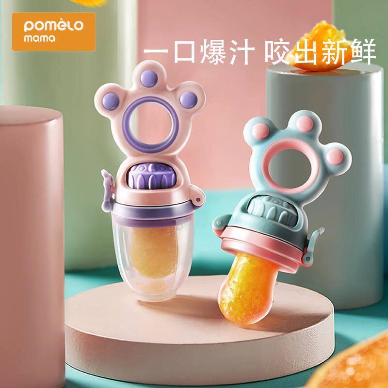 Baby bite bag fruit and vegetable bite bite ro tooth silicone gel fixing baby fruit by food can propel by-food