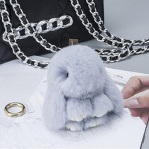 Car key chain pendant high-end female Korean creative cute net red ins plush doll bunny bag pendant