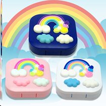 Tooth Storage Box Mini Rainbow Cloud Plastic Baby Tooth Box Boys and Girls Preservation Memorial Collection Box