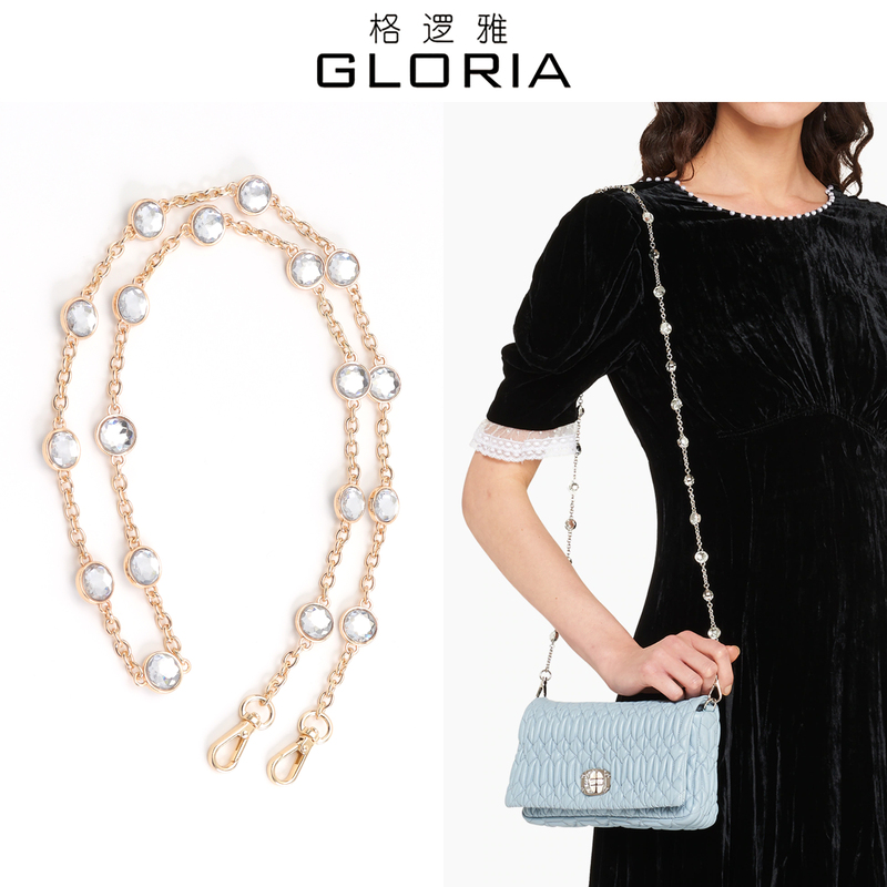 Suitable for Miu Miu Classic Imitation Crystal Handbags, Rhinestone Chain Bags, Crossbody Decorative Chains, Miu Miu Accessories, Sold Separately