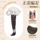 新中式双麻花辫假发女马尾蕾丝抓夹蓬松后脑勺高颅顶头饰2025新款