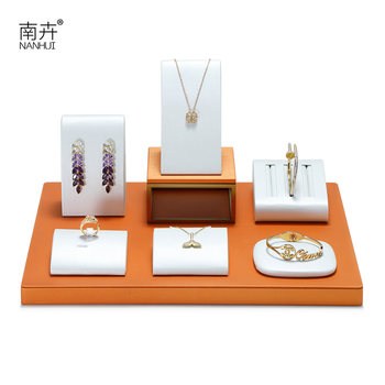南卉新款珠宝展示道具项链耳环手镯戒指首饰陈列架子柜台收纳托盘